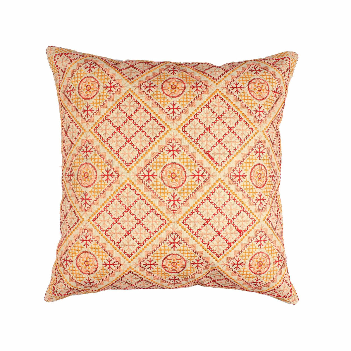 Multi-Color Hand-Made Cotton Cushion Cover