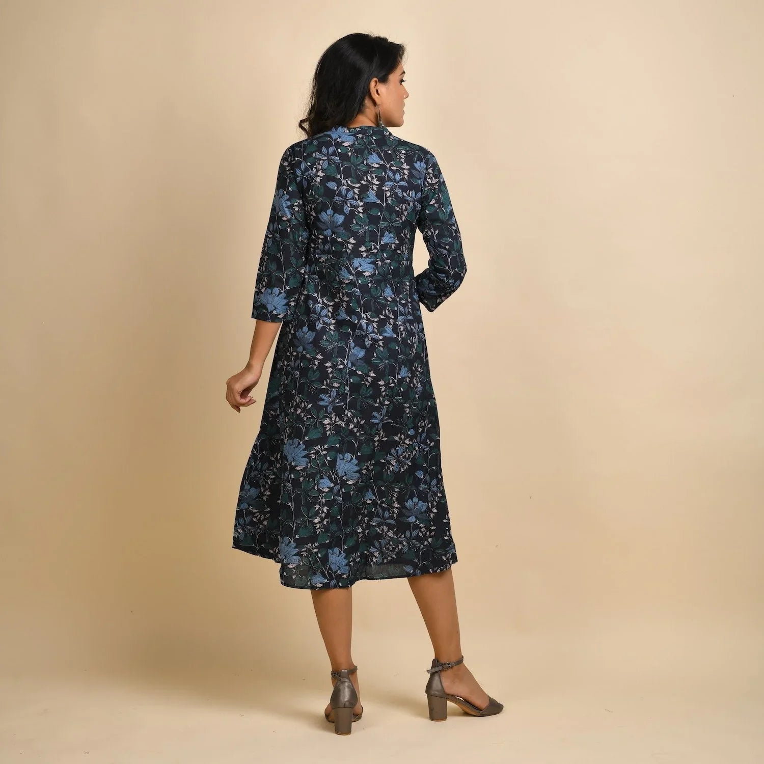 Rangdeep Women Cotton Straight Calf Length Kurti Dress