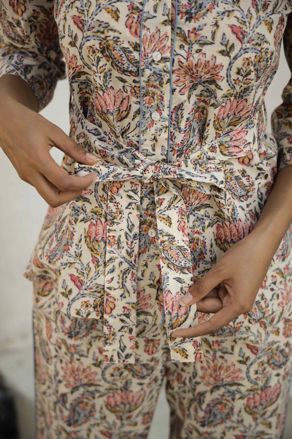 White & Pink Printed Co-Ord Set