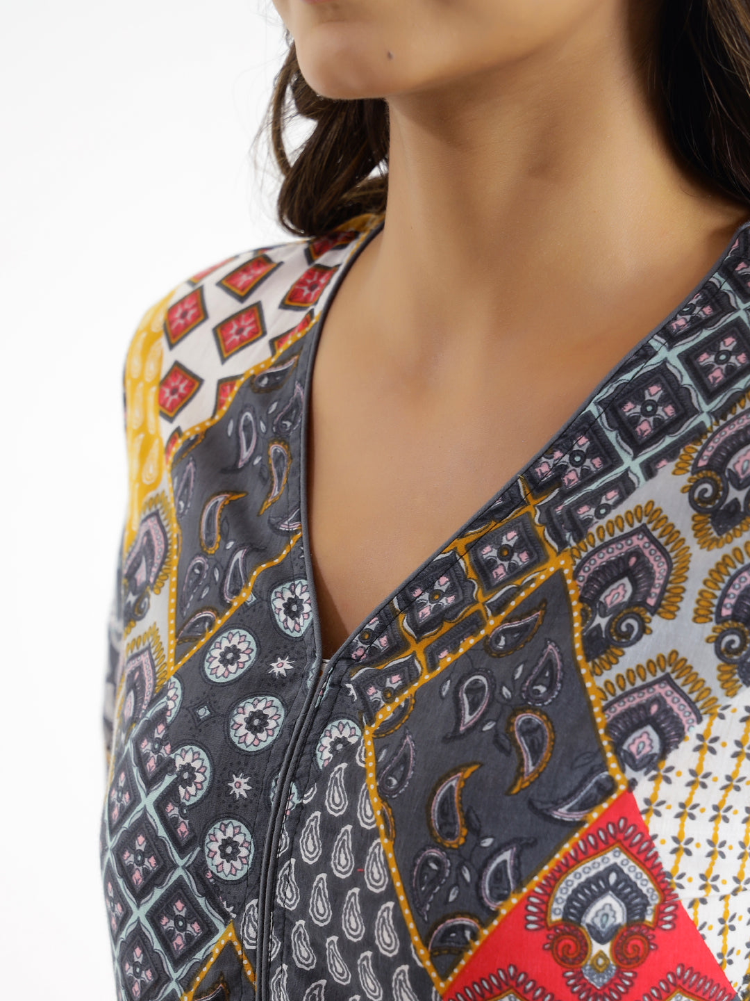 Grey Printed Cotton Co-Ord Set