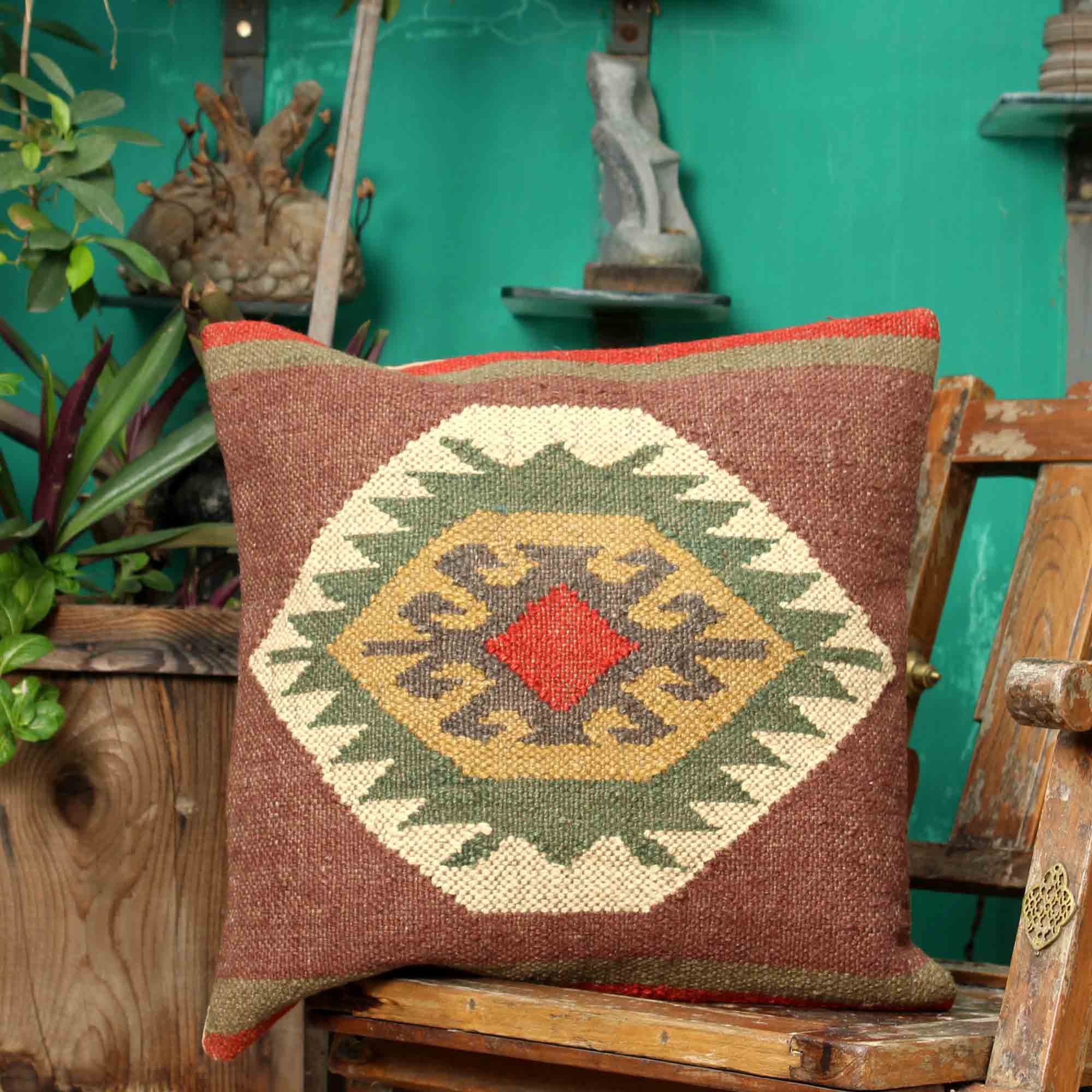 Multi-Color Hand-Made Cotton Cushion Cover