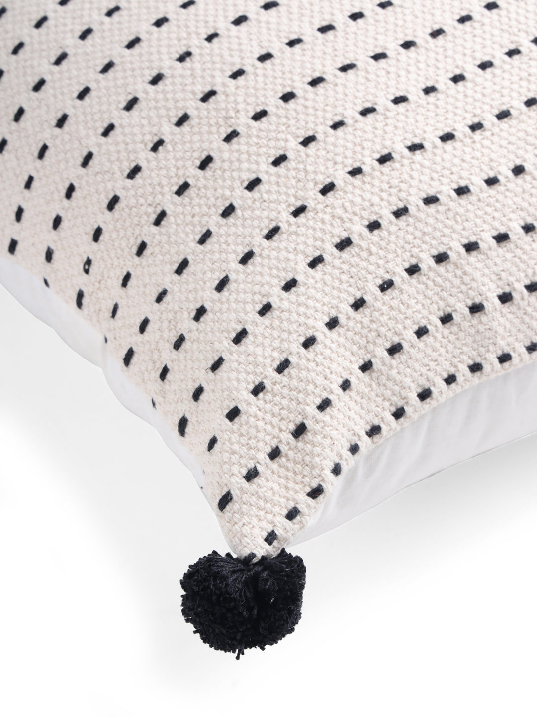 Off White 100% Cotton Cushion Cover