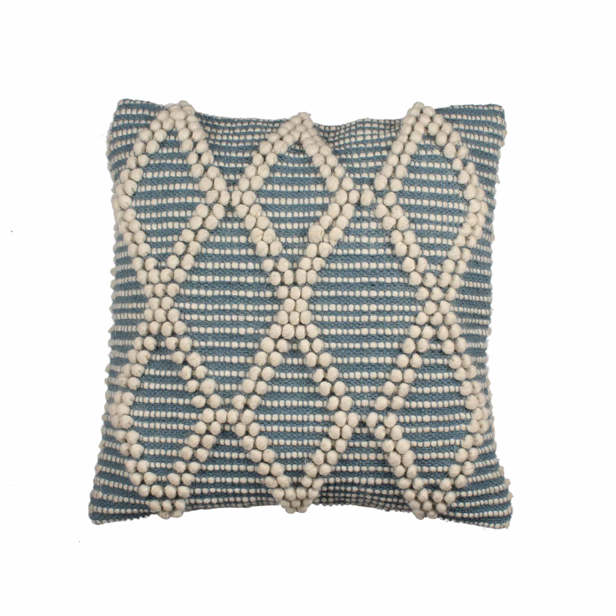 Hand-Made Cotton Teal Cushion Cover
