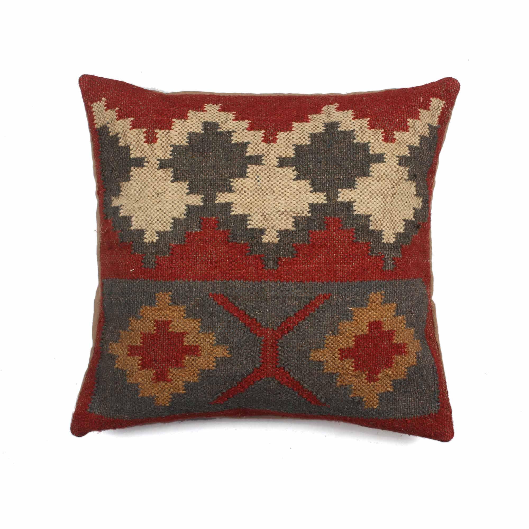 Ikhats Set Of 3 Jute Multicolor Cushion Cover