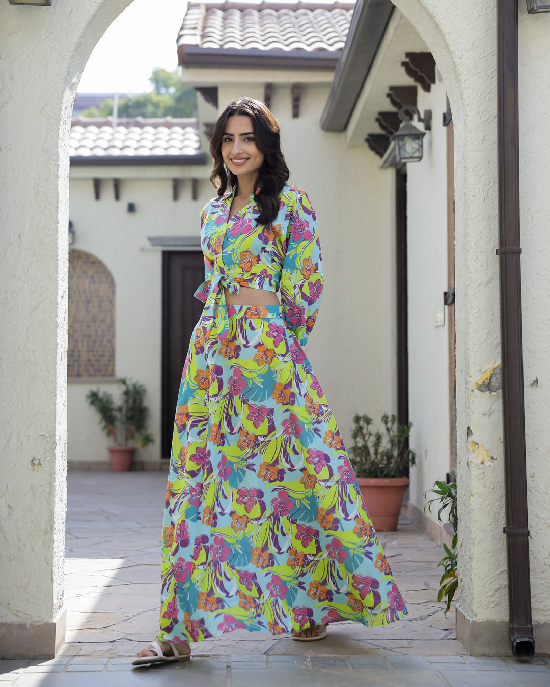 Green Skirt Co-Ord Set