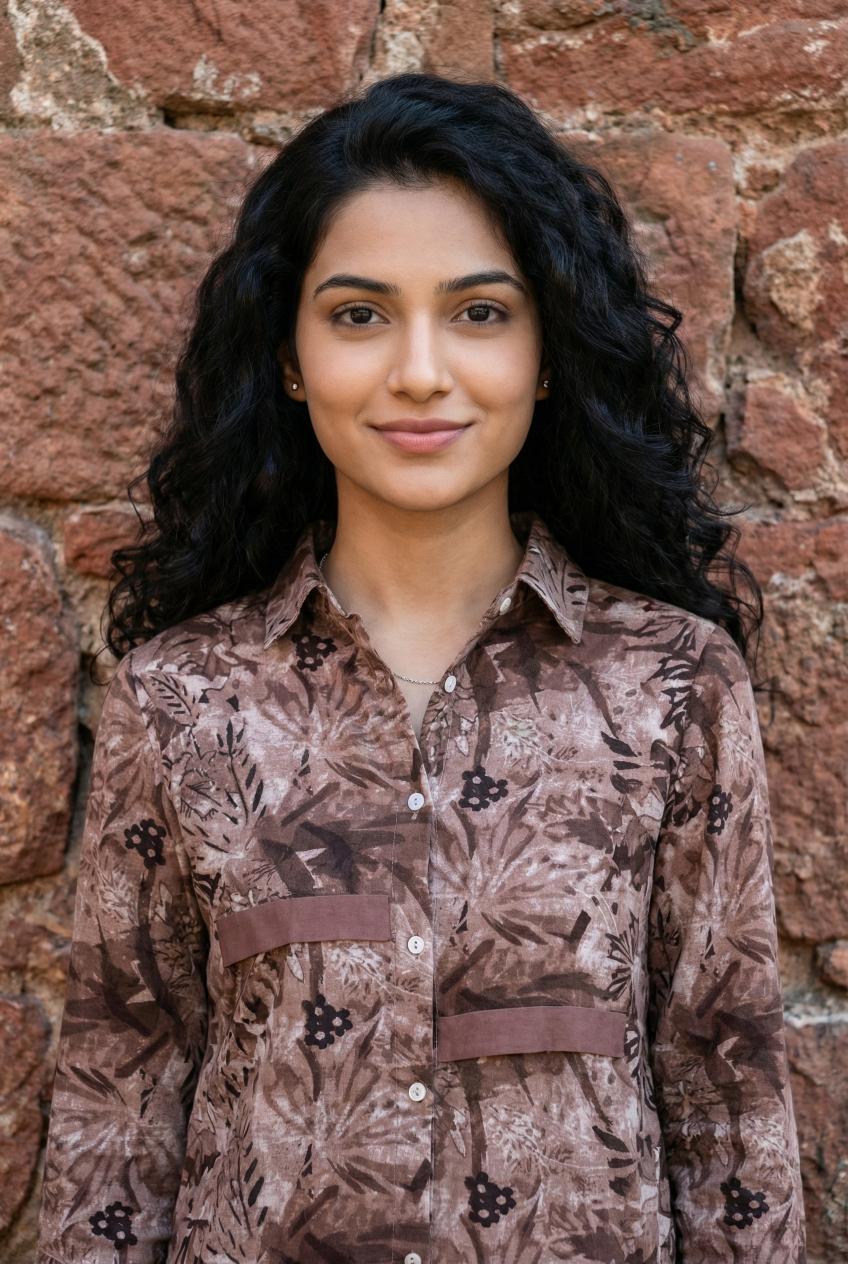 Mauve Floral Print Shirt Collar Co-Ords Set For Women