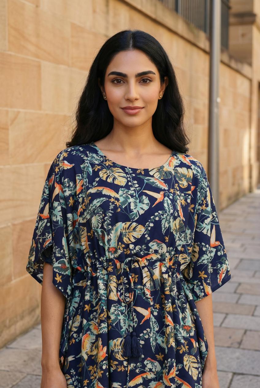 Multi Color Round Neck Floral Printed Pure Cotton Night Suit Set For Women