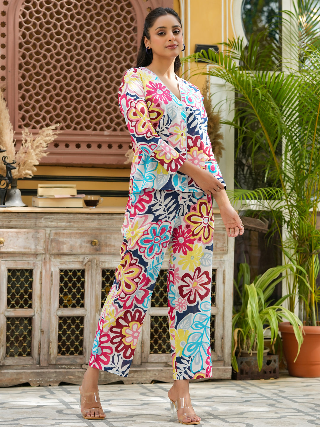 Multi-Color Cotton Co-Ord Set