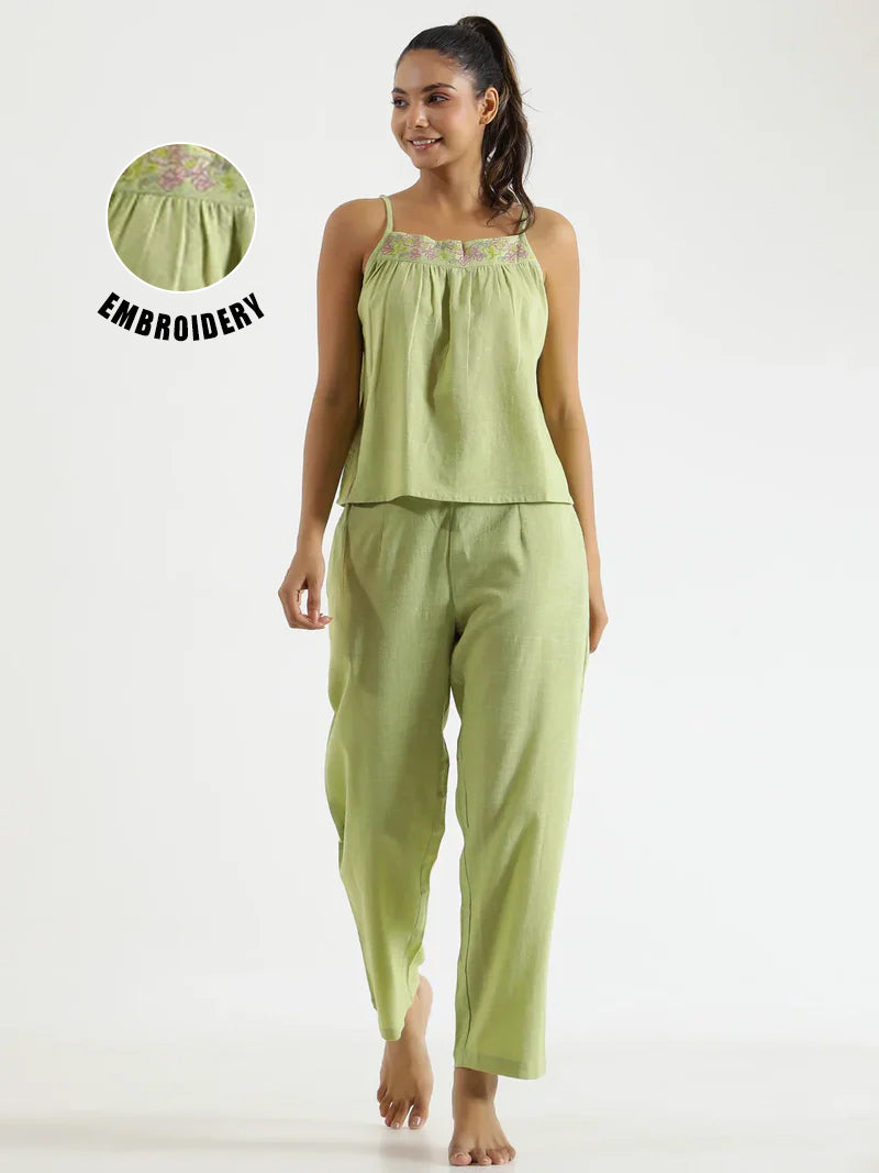 Women Cotton Slub Night Suit