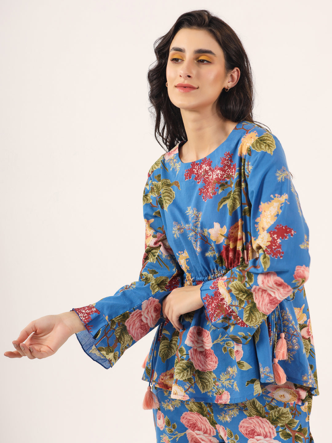 Cobalt Blue Cotton Night Suit
