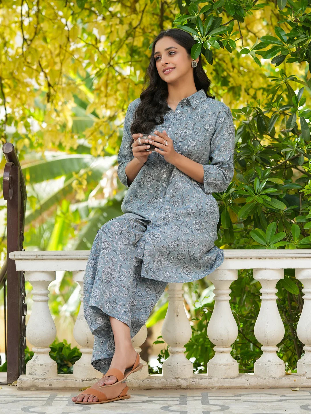 Comfy FLORA cotton NIGHTWEAR - SanskrutiHomes