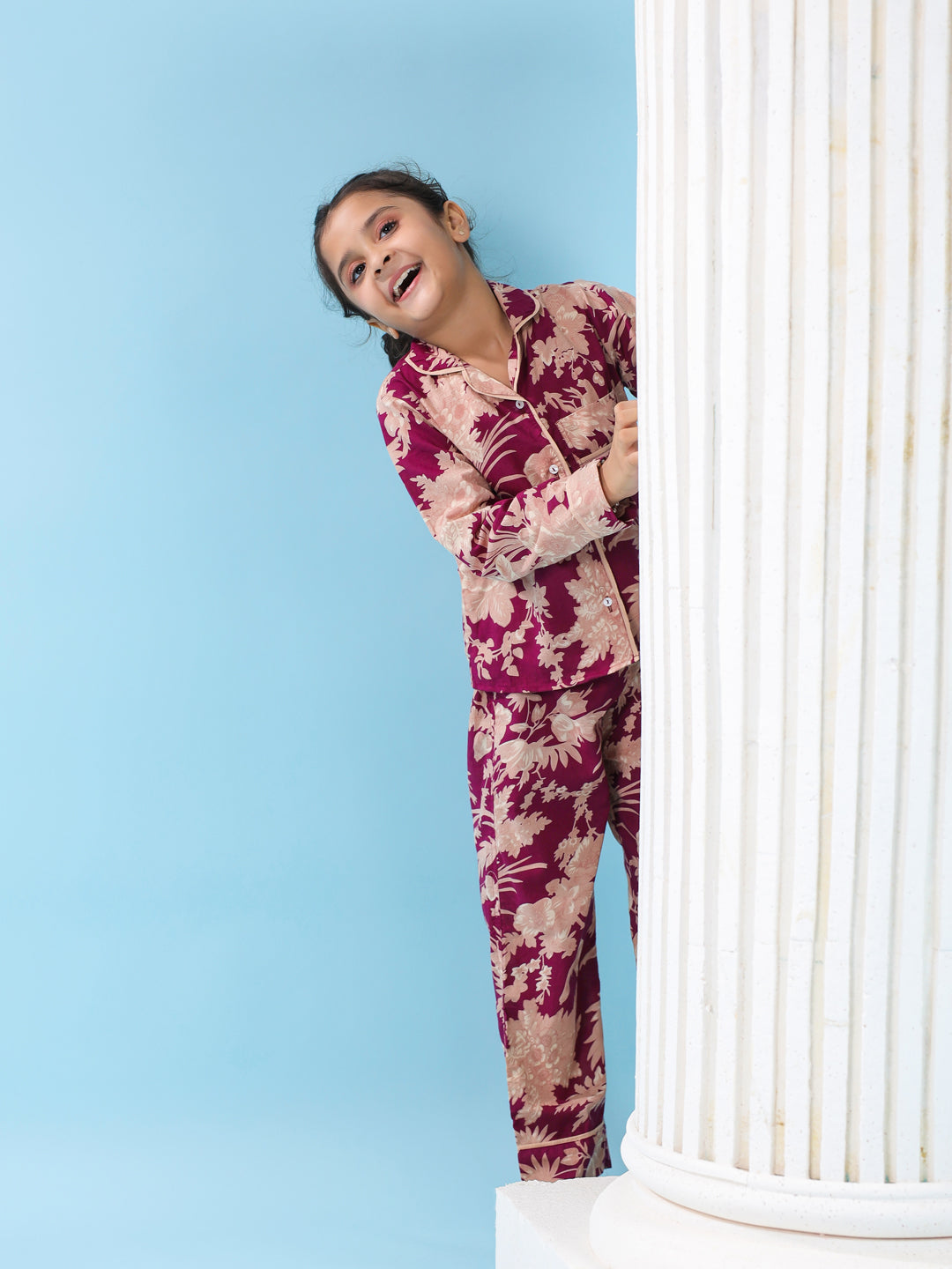 Cotton Printed Full Sleeves Night Suit Set