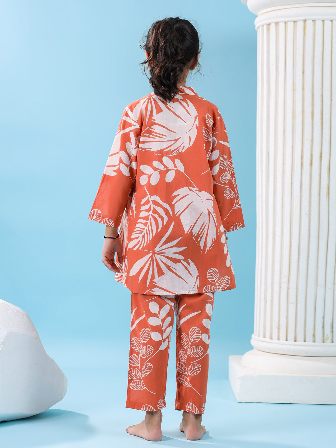 Set Of 3 Floral Cotton Night Suit Set