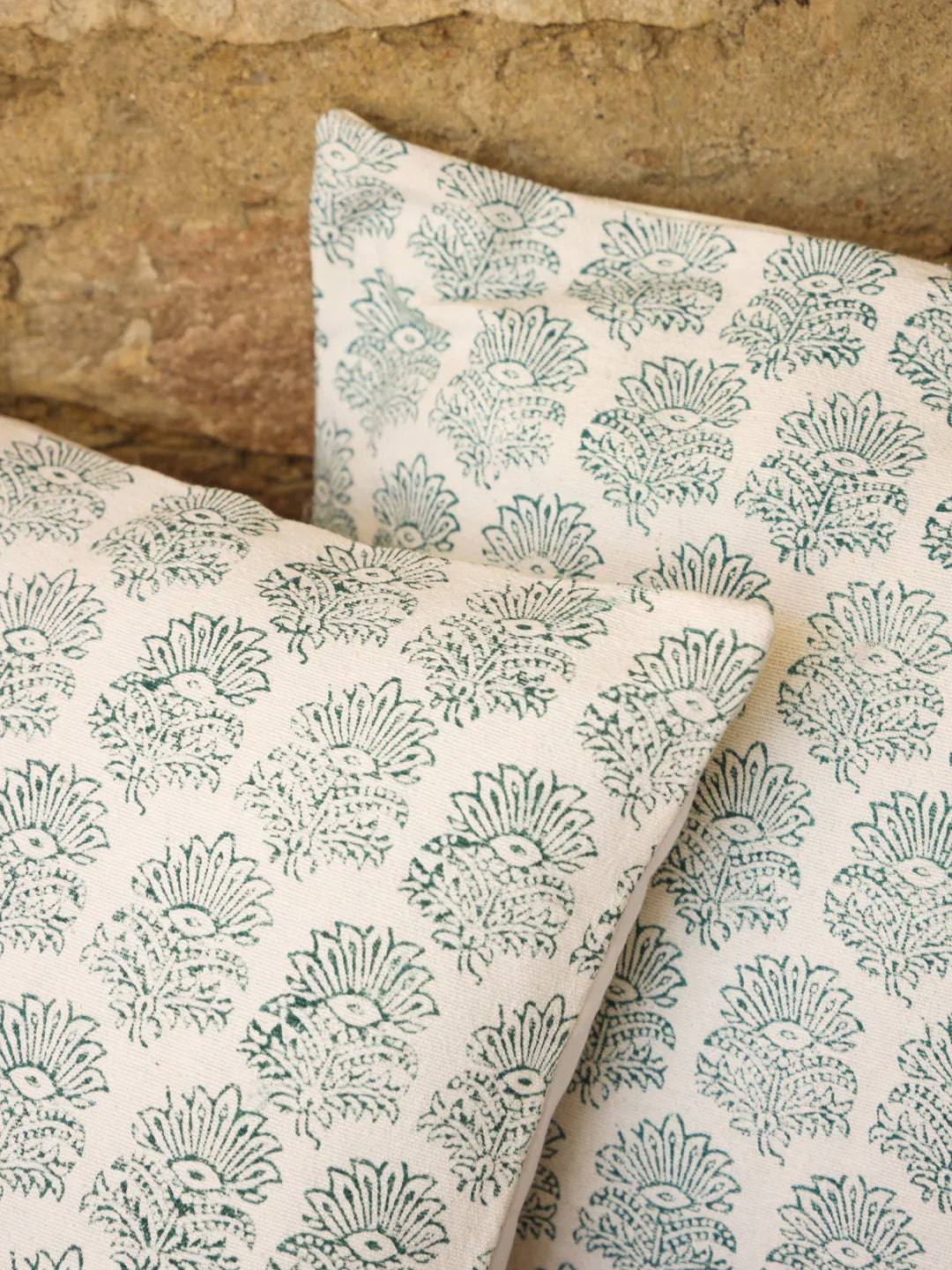Cotton Green Colour Ethnic Motifs Cushion Covers - SanskrutiHomes