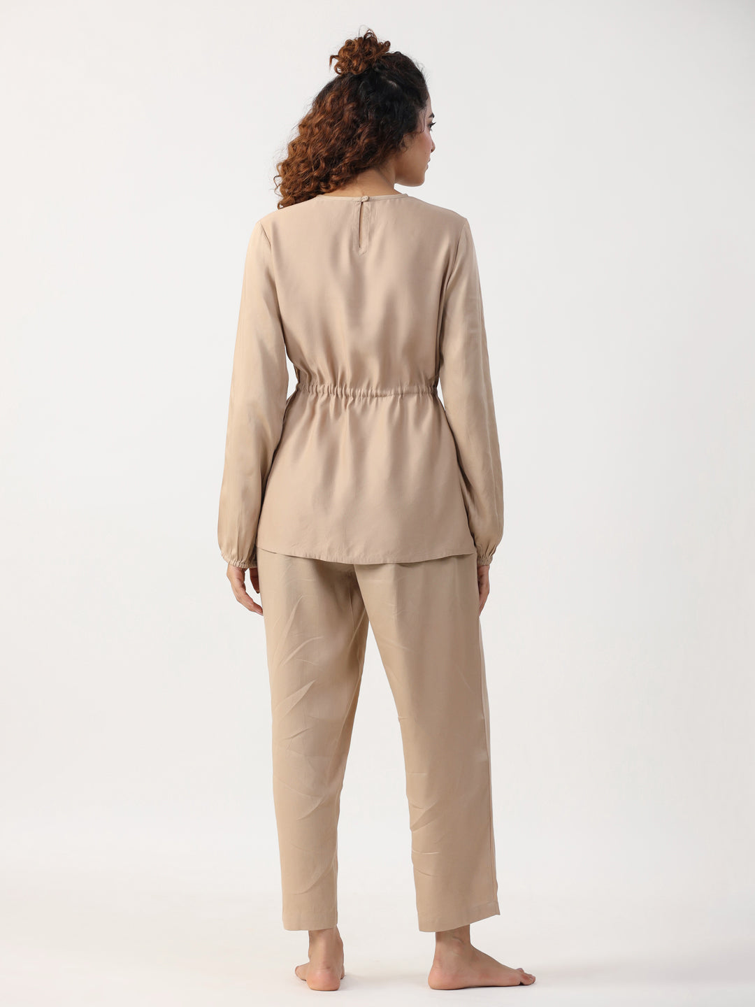 Women Beige Modal Co-Ord Set