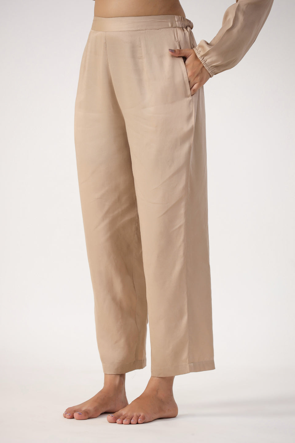 Women Beige Modal Co-Ord Set