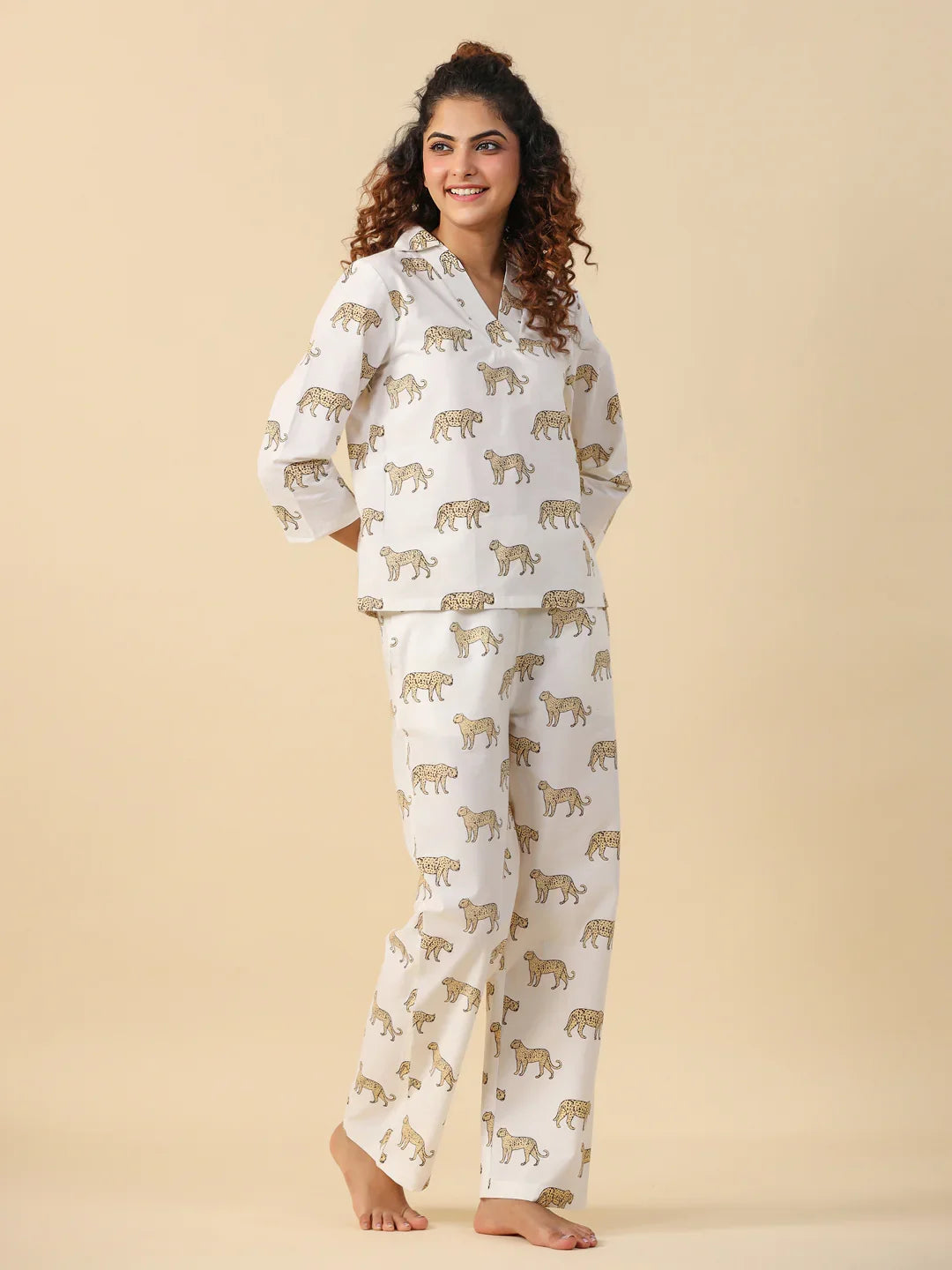Leopard cotton Sleep set - SanskrutiHomes