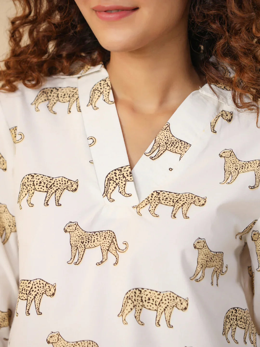 Leopard cotton Sleep set - SanskrutiHomes
