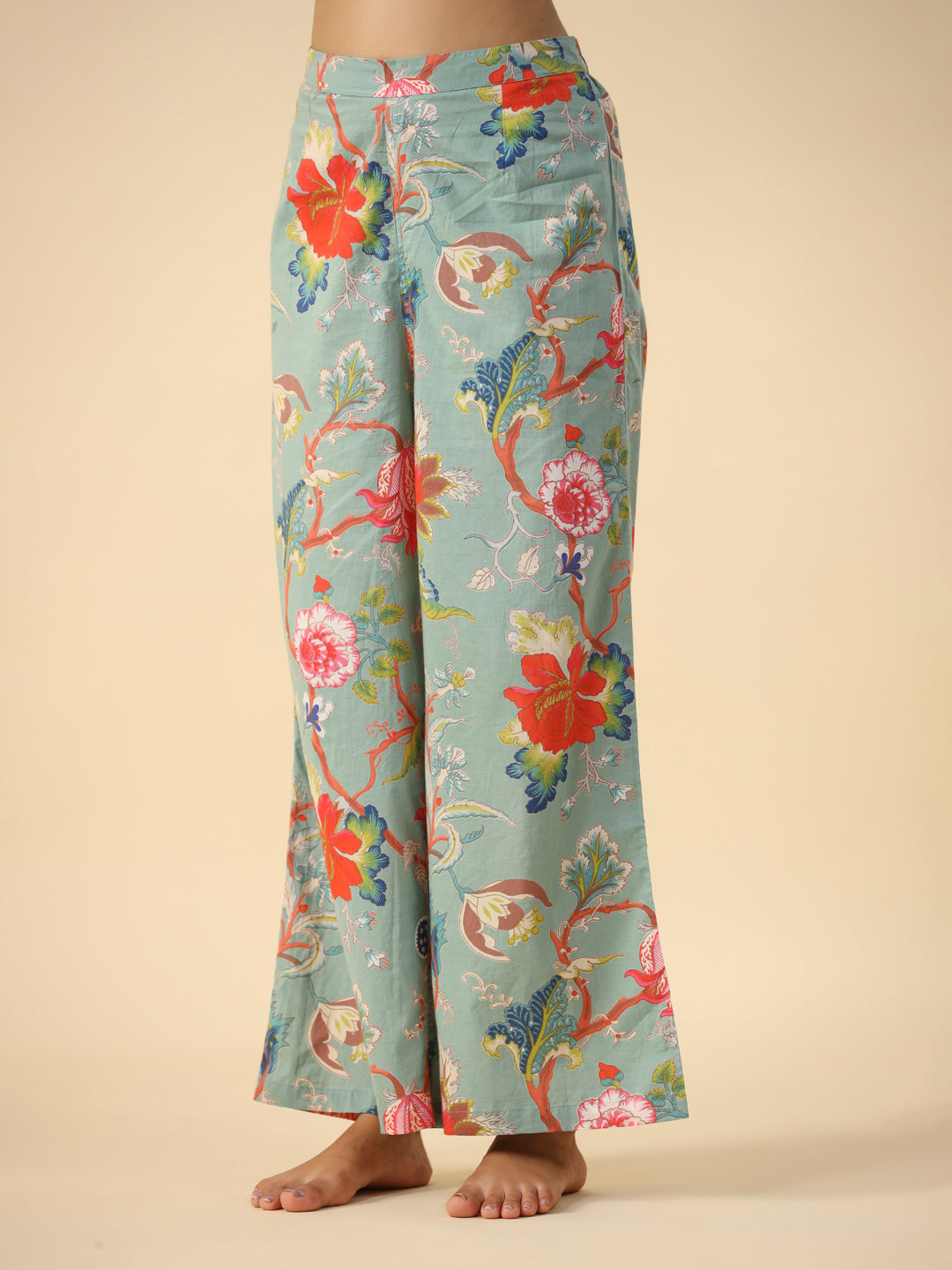 Green Printed pure cotton co-ord set