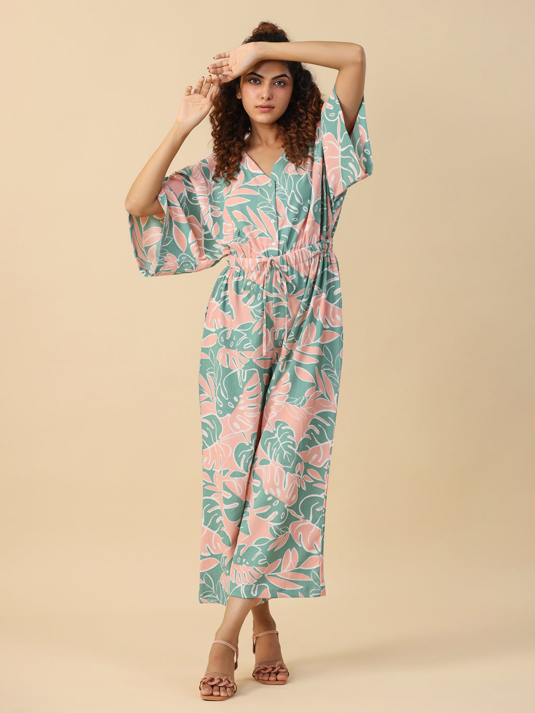 Printed jumpsuit loungewear - SanskrutiHomes