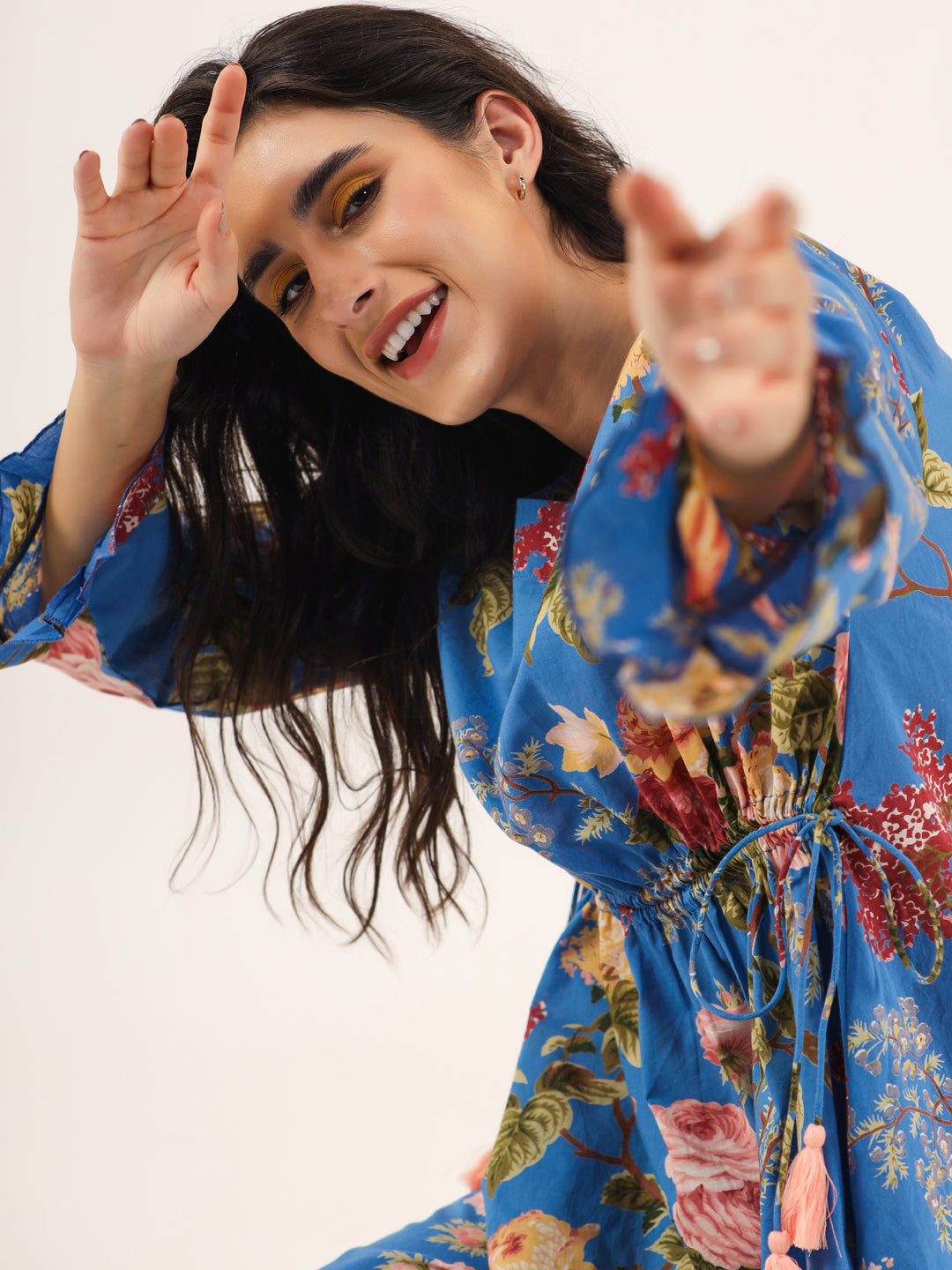 Cobalt blue Cotton Night SUIT