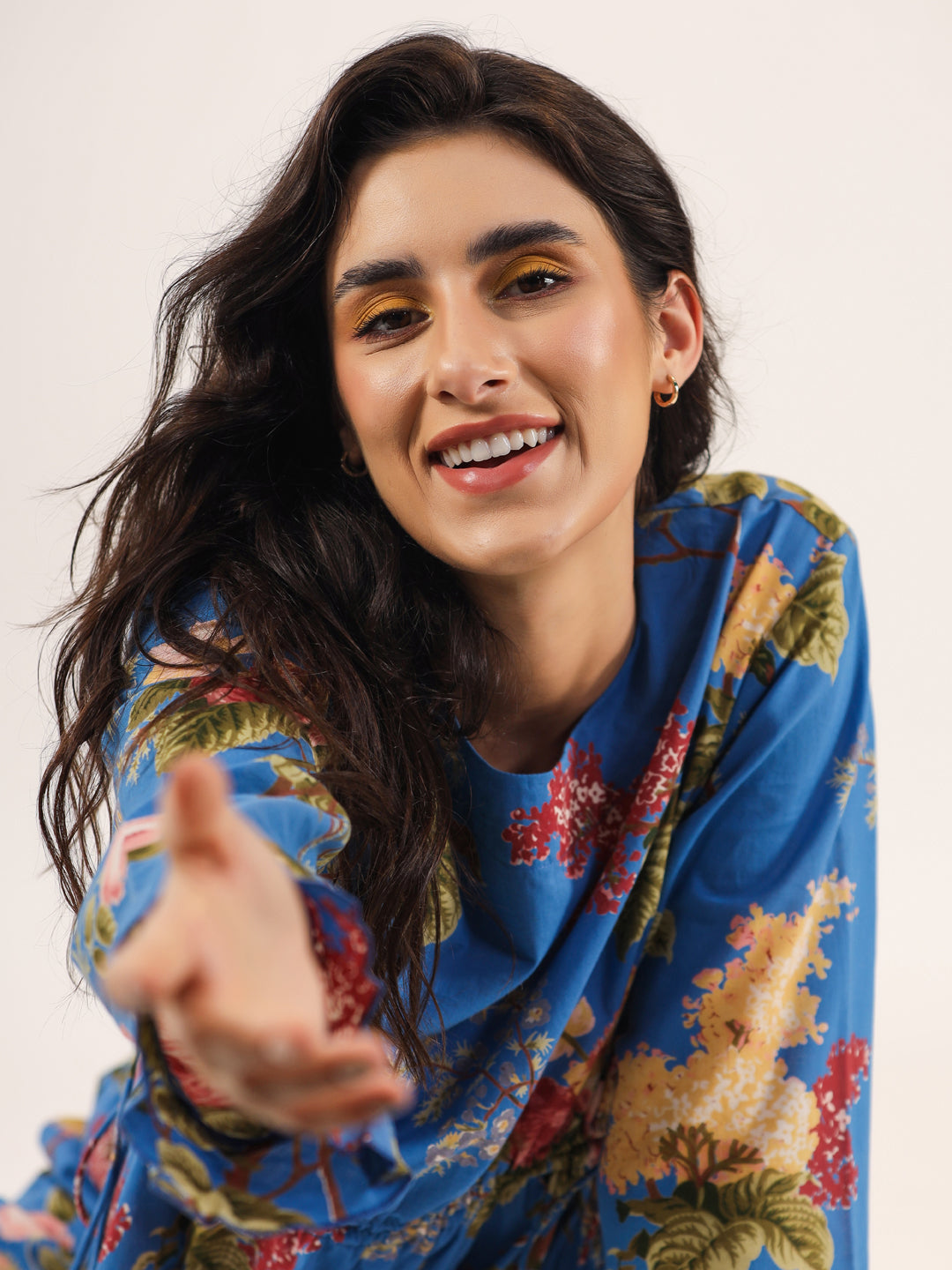 Cobalt blue Cotton Night SUIT