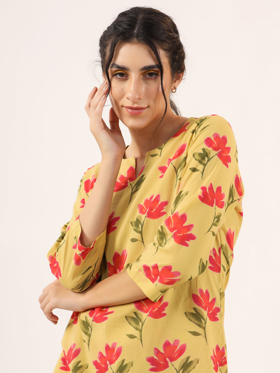 TULIP PRINT Cotton Night SUIT