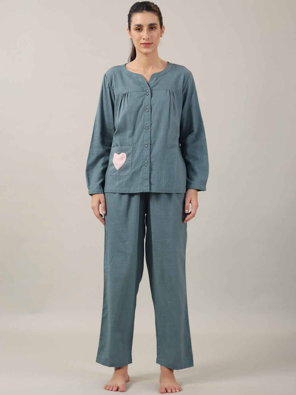 Brown Cotton Courdroy Co-Ords Set With Skirt