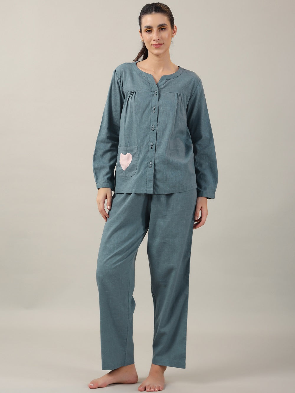 Brown Cotton Courdroy Co-Ords Set With Skirt