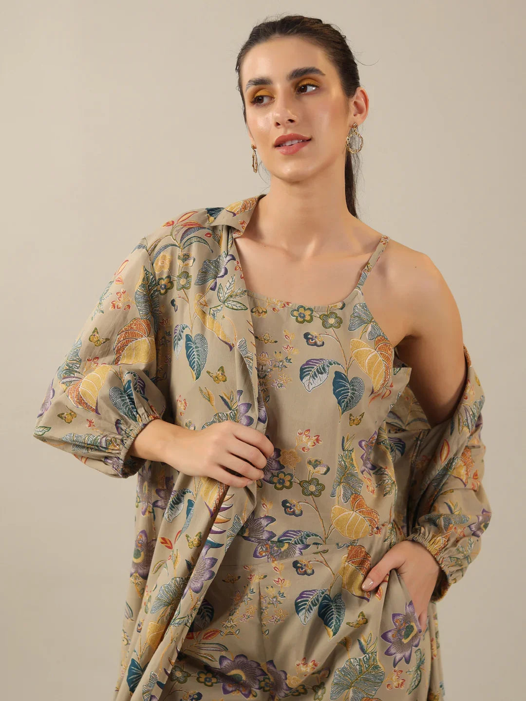 Collared 3 peice Co-ord set - SanskrutiHomes