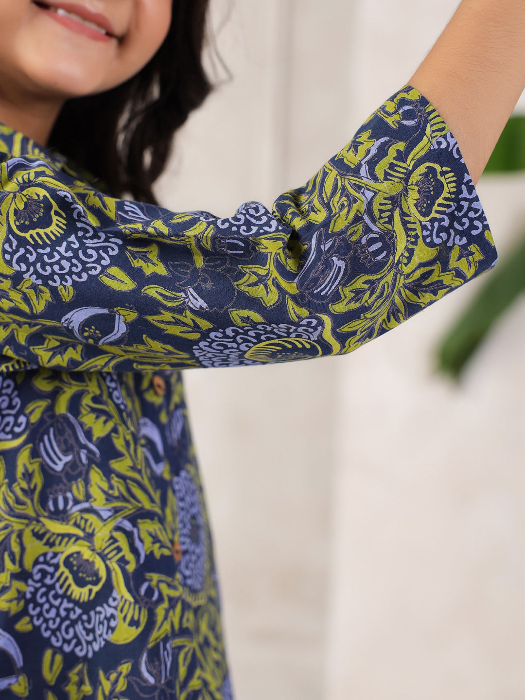 Floral Printed Cotton Night Suit Set for Kids - SanskrutiHomes