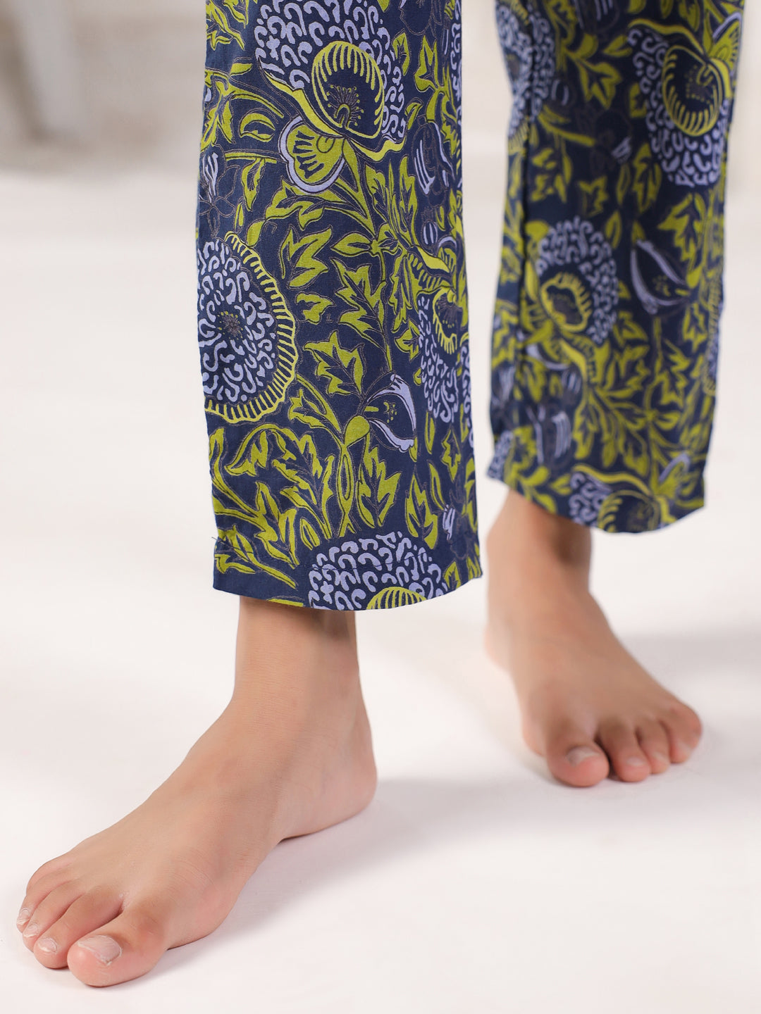 Floral Printed Cotton Night Suit Set for Kids - SanskrutiHomes