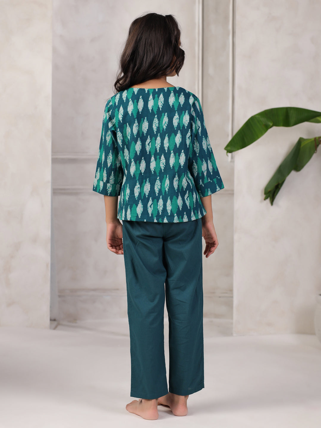 Cotton Printed Night Suit Set For Kids