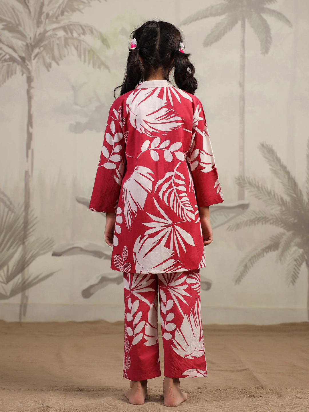 Set of 3 Floral Cotton Night Suit for Kids