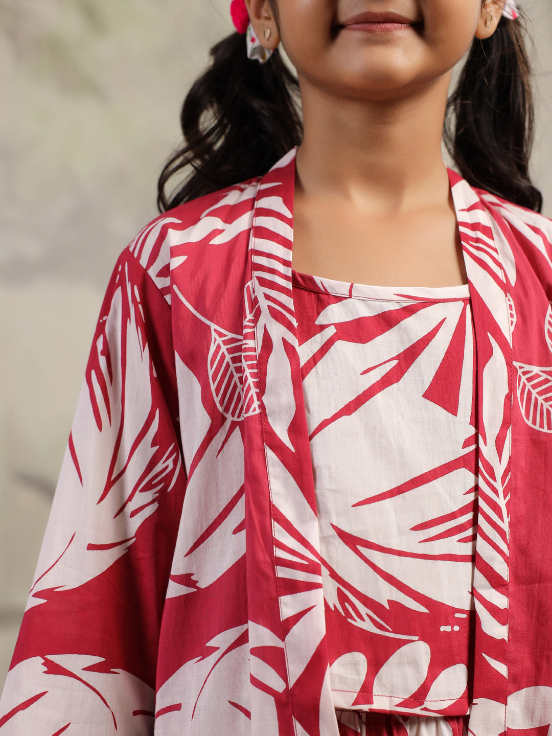 Set of 3 Floral Cotton Night Suit for Kids