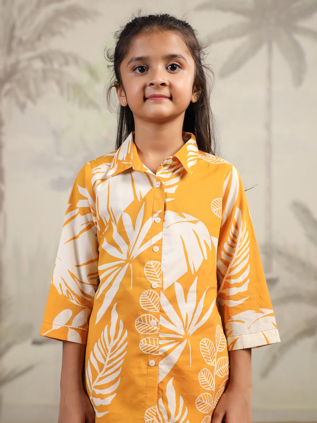 Floral Printed Cotton Night Suit Set for Kids - SanskrutiHomes