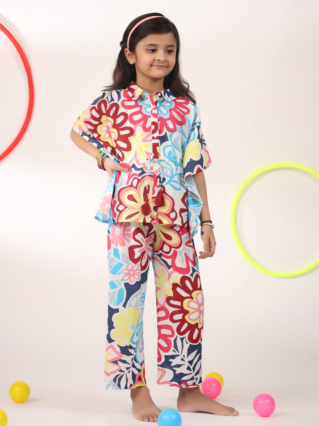 Kids Pure Cotton Colourfull Printed Night Suits