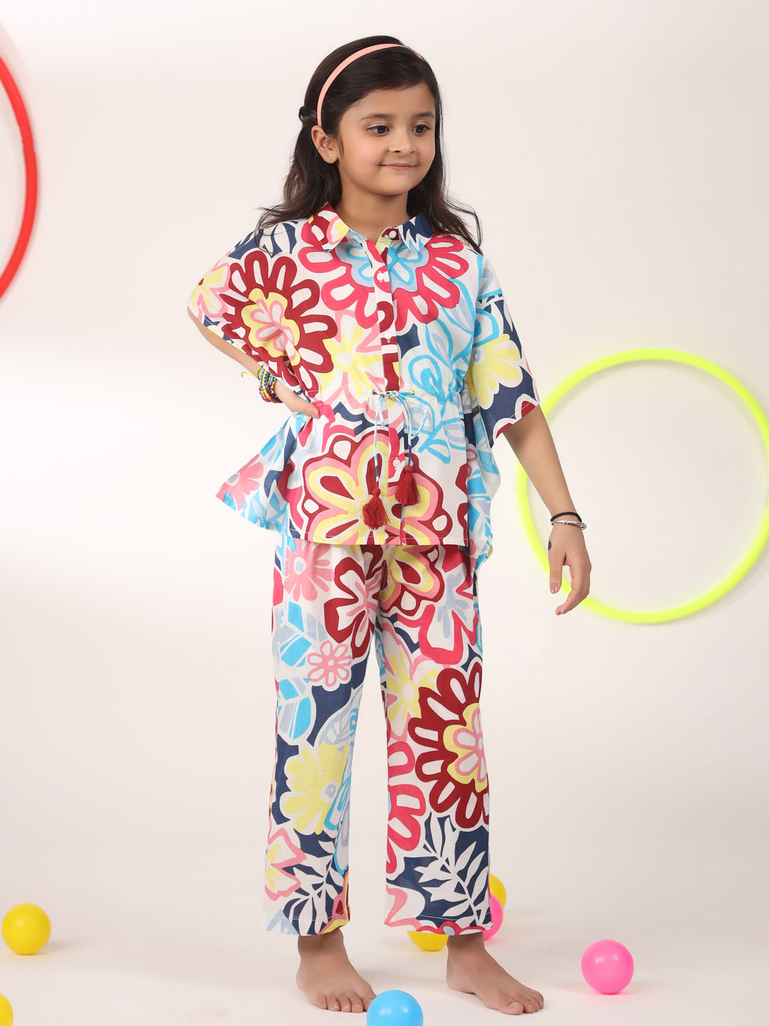 Kids Pure Cotton Colourfull Printed Night Suits