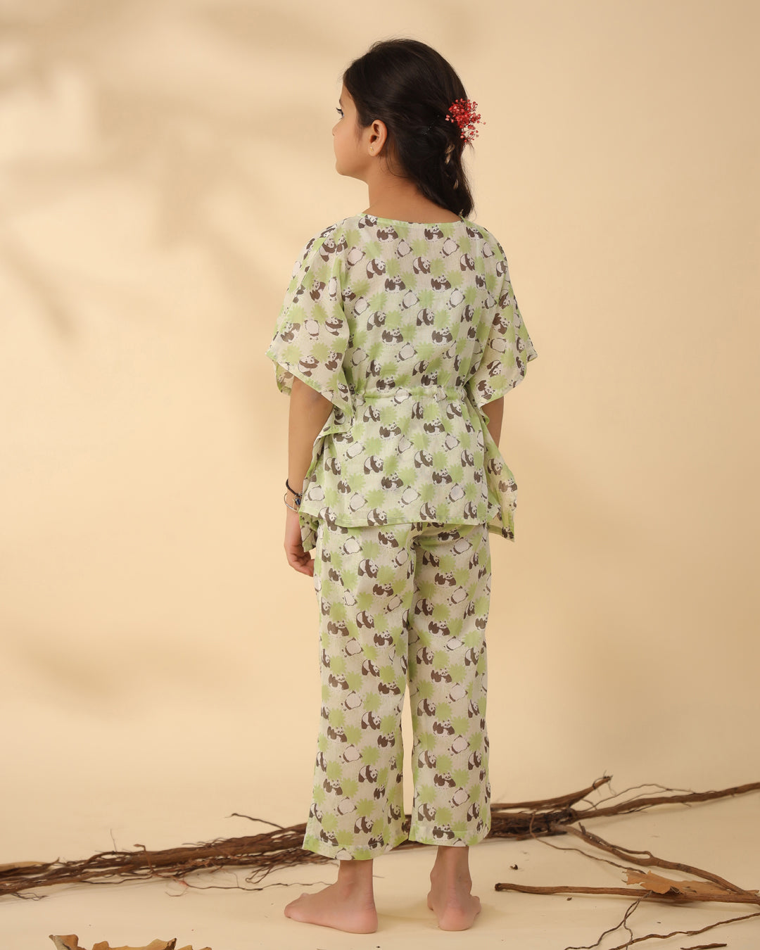 Panda Printed Cotton Night Suit for Kids - SanskrutiHomes