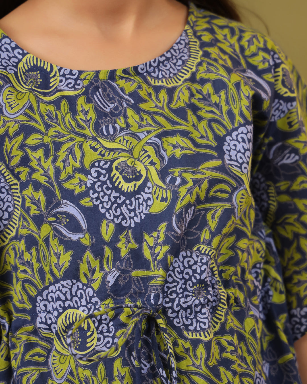 Kids Pure Cotton Green Colour Printed Night suits