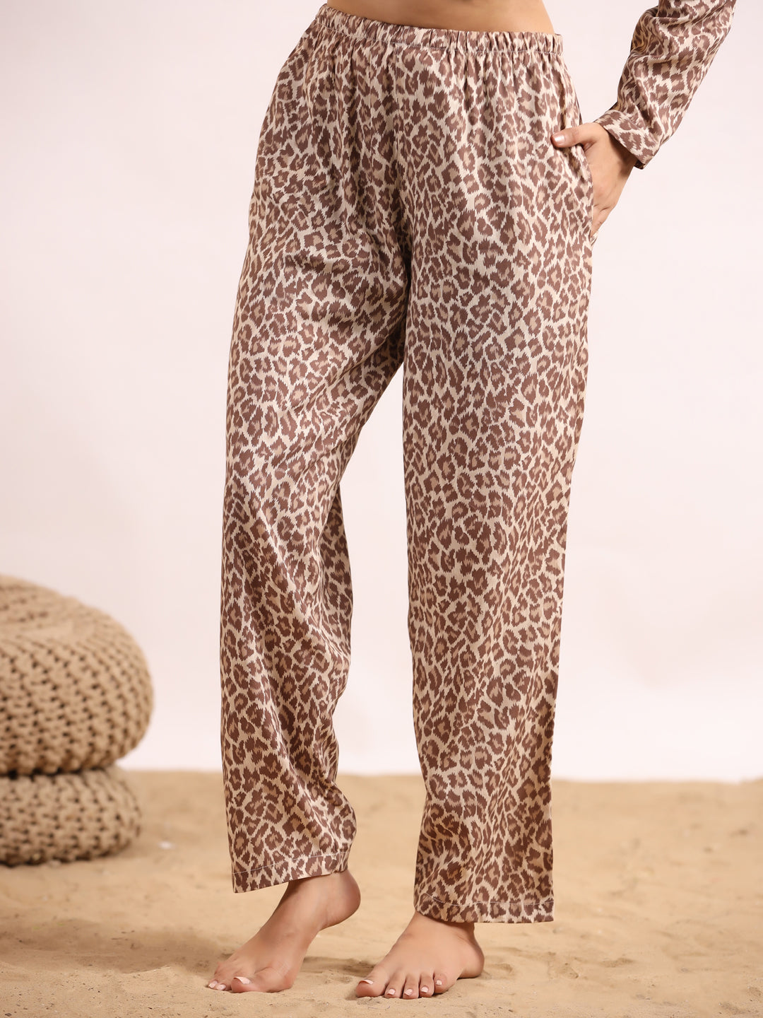 Panther print Viscose Night suits
