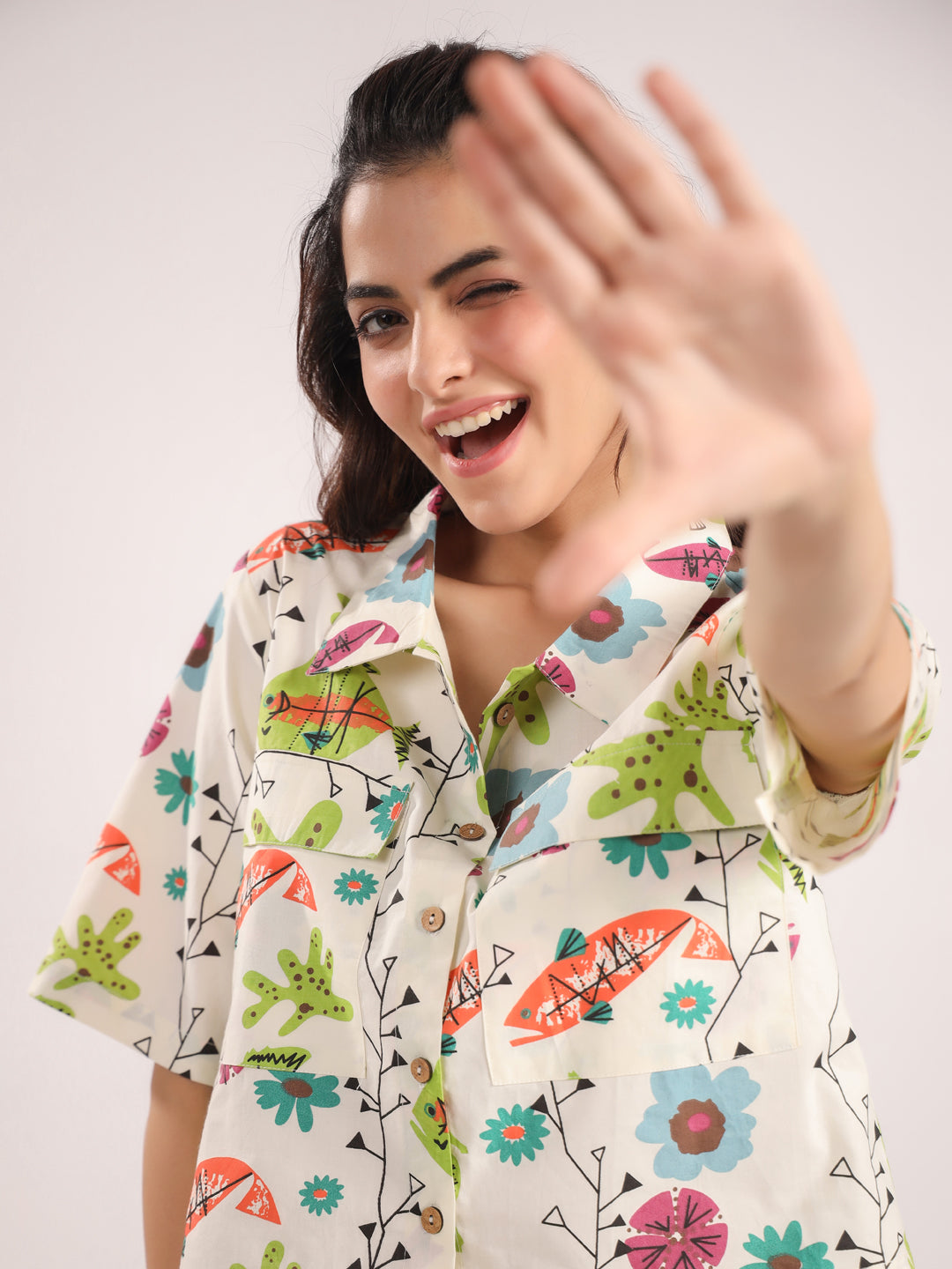 FISH PRINTED CO-ORD SET