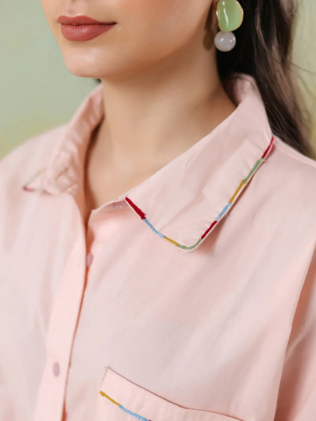 Peach Color Solid Co-ords Set for Women and Girls - SanskrutiHomes