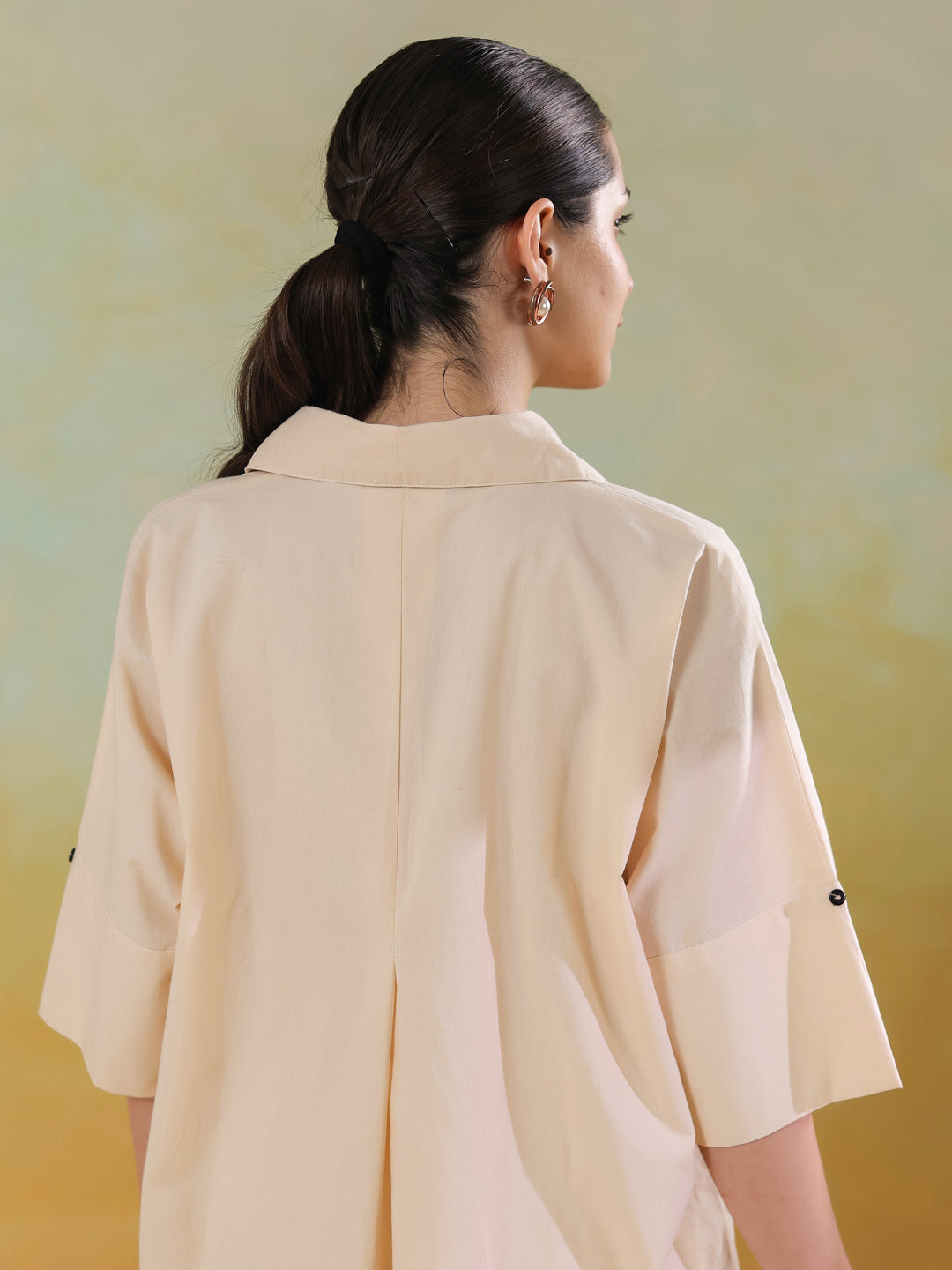 Cream Color Embroidered Co-ords Set for Women