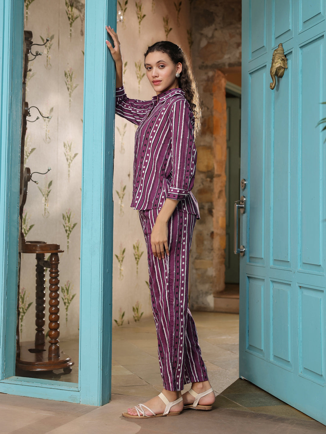 Cotton Printed Night Suit Set for Women - SanskrutiHomes