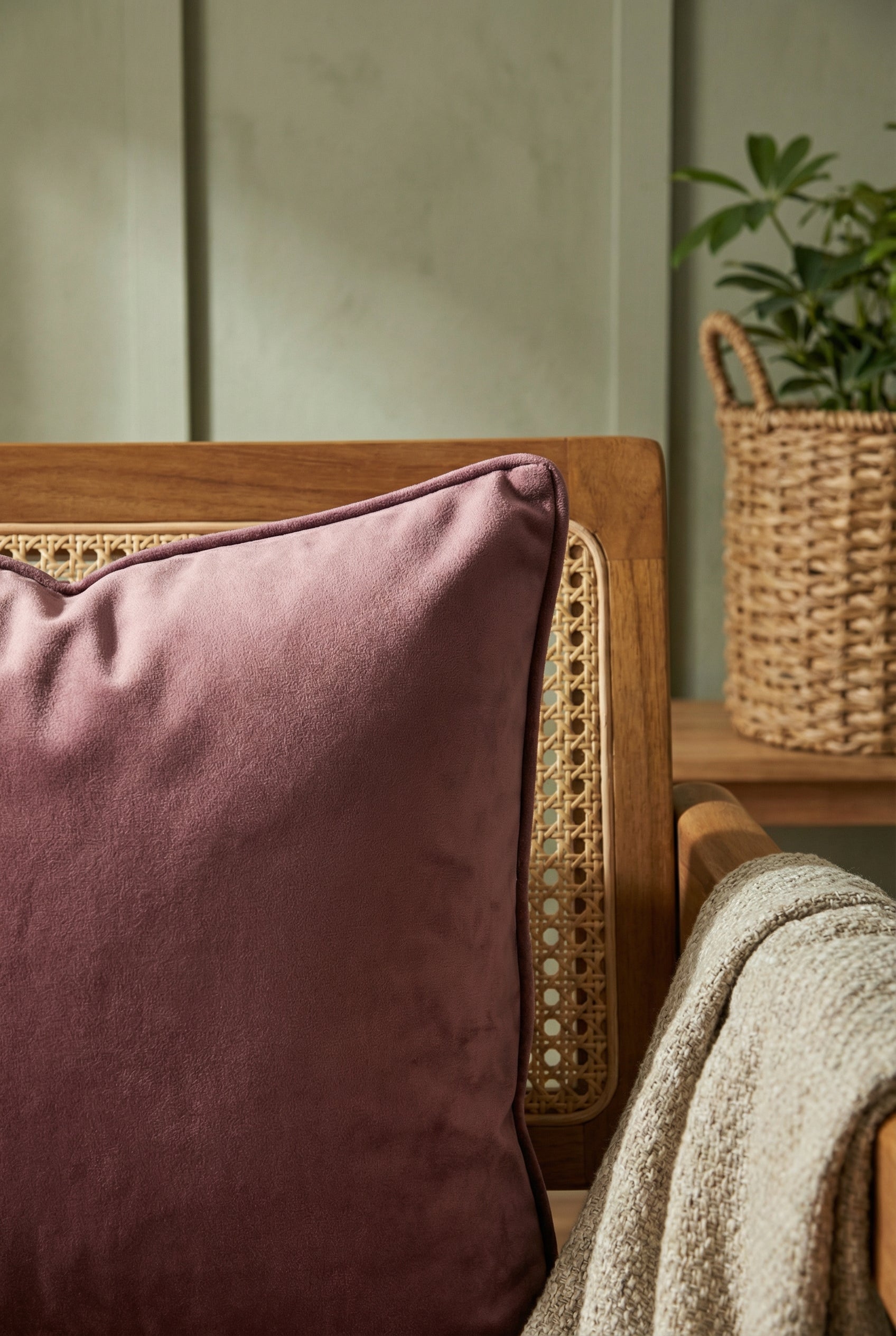 Brown Solid Velvet Cushion Cover With Soft Luxe Finish