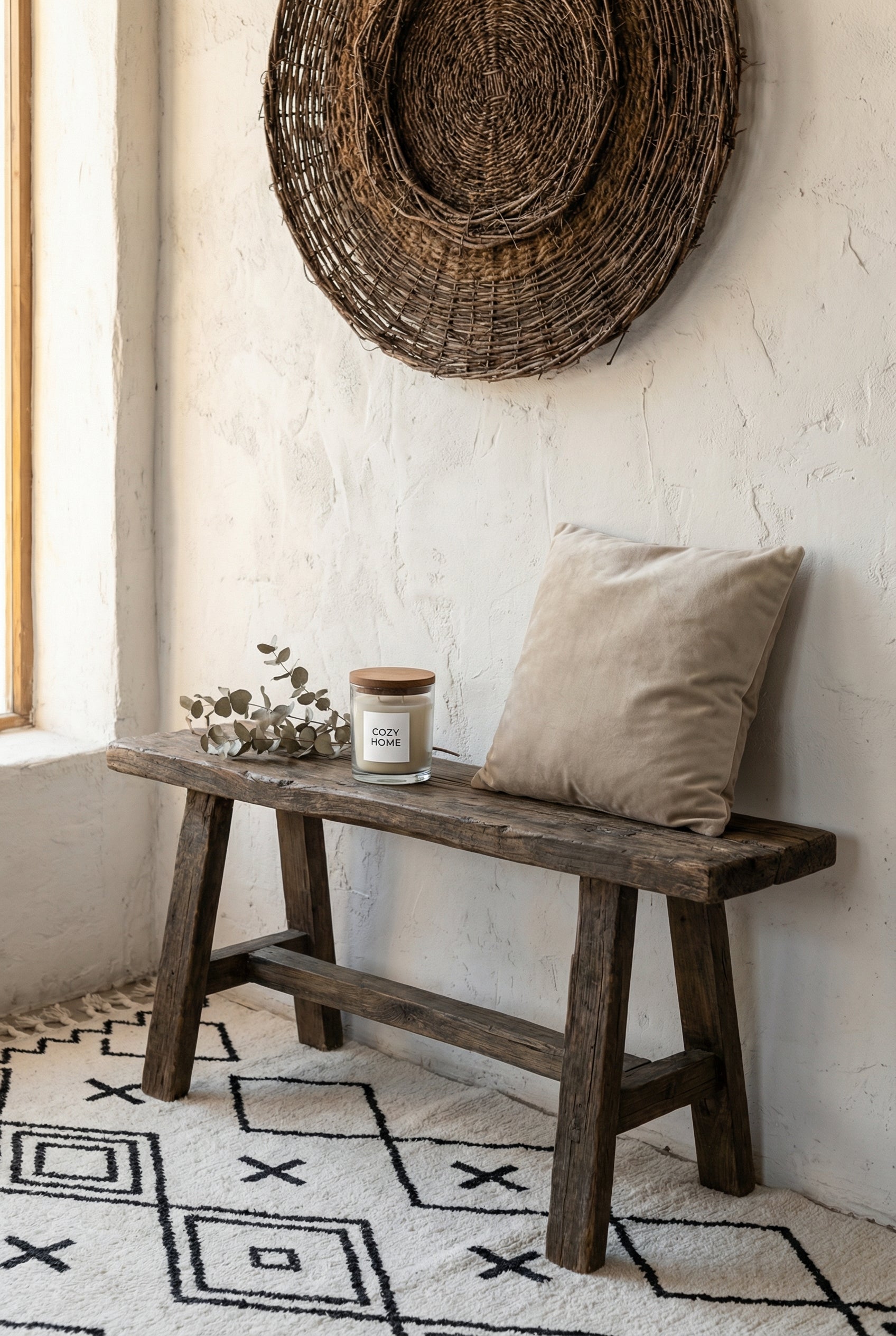 Grey Velvet Squared Cushion Cover With Floral Abstract Design