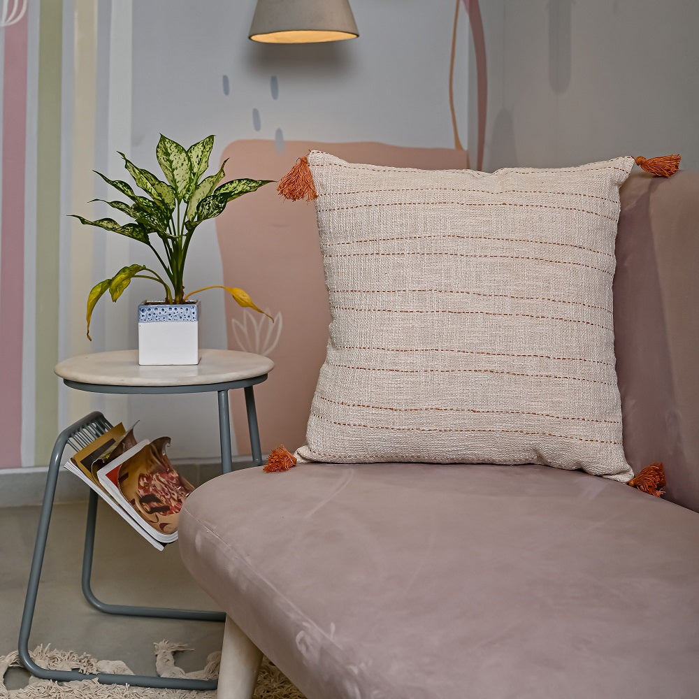 Handloom Pure Cotton Cushion Cove
