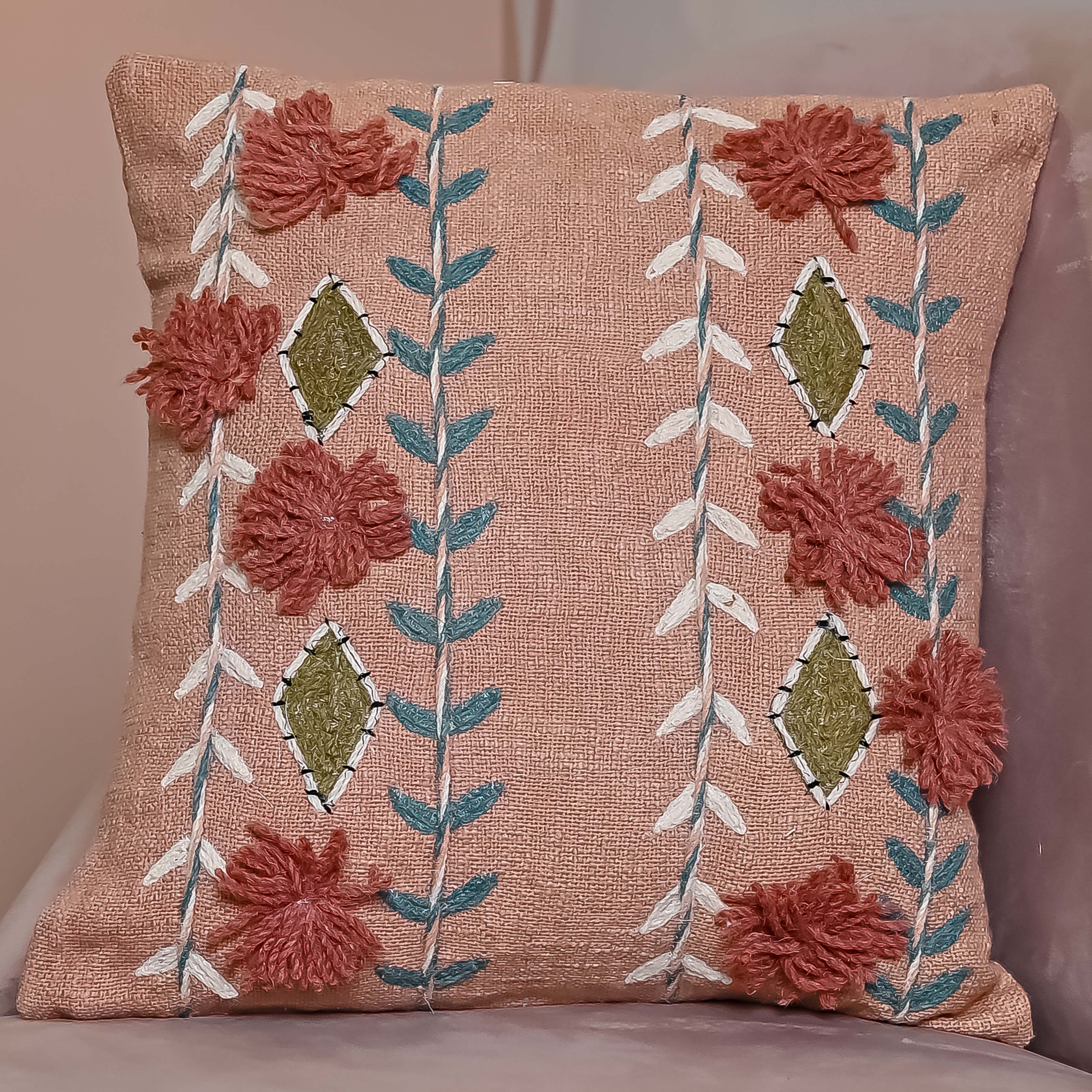 Boho Handloom Pure Cotton Cushion Cover
