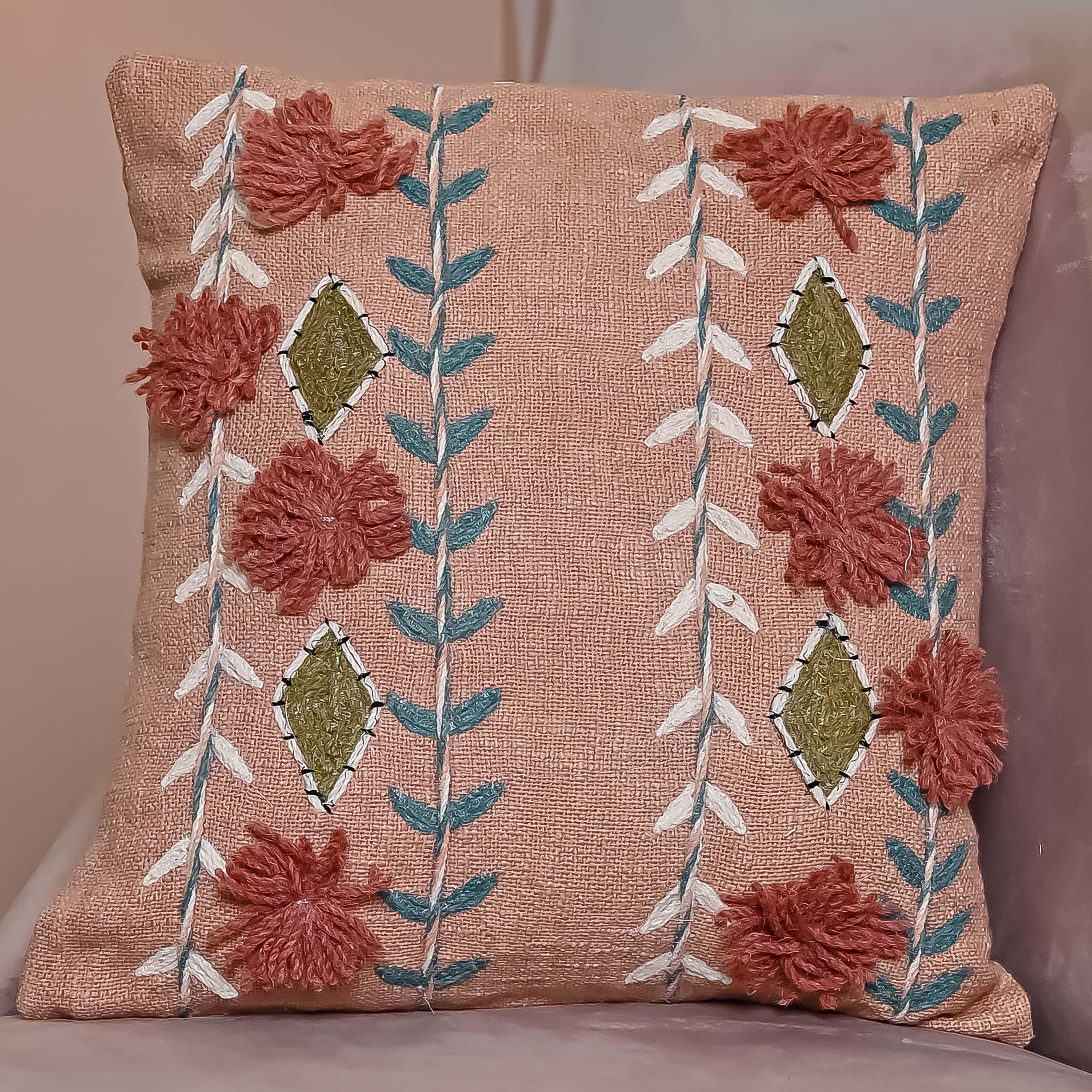 Boho Handloom Pure Cotton Cushion Cover - SanskrutiHomes